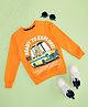 Pantaloons Junior Cotton Full Sleeves Vehicles Printed Sweatshirt - Orange