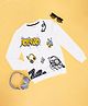 Pantaloons Junior Cotton Full Sleeves Headphones Printed Sweatshirt - White