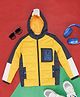 Pantaloons Junior Full Sleeves Colour Blocked Padded Hooded Jacket - Yellow