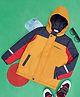 Pantaloons Junior Full Sleeves Colour Blocked & Experience Text Printed Padded Hooded Jacket - Yellow