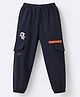 Mark & Mia Full Length Trouser with Space Theme Embroidery - Navy Blue