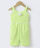 Mark & Mia Cotton Singlet Sleeves Jumpsuit with Floral Applique - Light Green