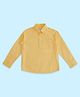 Pantaloons Junior Cotton Full Sleeves Solid Kurta Style Shirt - Yellow