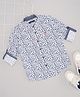 Pantaloons Junior Cotton Full Sleeves Floral Printed Shirt - White