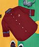 Pantaloons Junior Cotton Full Sleeves Solid Shirt - Maroon