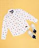 Pantaloons Junior Cotton Full Sleeves Game Theme Printed Shirt - White