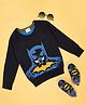 Pantaloons Junior DC Comic Featuring Full Sleeves Batman Designed Sweater - Black