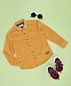 Pantaloons Junior Full Sleeves Typography Patch Detailed Shirt - Yellow