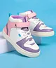 Pine Kids Velcro Closure Casual Shoes - White & Purple