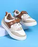 Pine Kids Casual Shoes with Velcro Closure - White & Beige