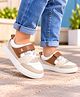 Pine Kids Casual Shoes with Velcro Closure - White & Beige