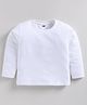 Nottie Planet Cotton Knit Full Sleeves Solid Tee - White