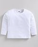 Nottie Planet Cotton Knit Full Sleeves Solid Tee - White