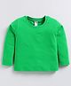 Nottie Planet Cotton Knit Full Sleeves Solid Tee - Green