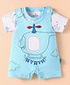 Child World Interlock Knit Romper & Half Sleeves T-Shirt with Helicopter Print  - Light Blue