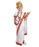 Kaku Fancy Dresses Half Sleeves Saraswati Devi Costume Set - White