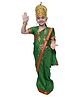 Kaku Fancy Dresses Half Sleeves Devi Laxmi Costume Set - Green