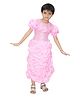 Kaku Fancy Dresses Half Puffed Sleeves Fairy Costume Set - Pink