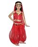 Kaku Fancy Dresses Sleeveless Arabian Costume Set - Red