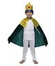 Kaku Fancy Dresses Full Cape Sleeves King Costume Set - Green