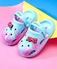 Babyoye Clogs with Back Strap & Goggle Applique - Blue & Pink