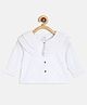 MINI KLUB Cotton Full Peasant Sleeves Abstract Foil Printed Top - White