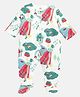 MINI KLUB Cotton Knit Full Sleeves House Printed Sleepsuit - White