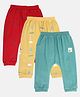 MINI KLUB Pack Of 3 Animals Patch Detailed & Printed Joggers - Yellow Red & Green