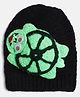 MayRa Knits Hand Knitted Tortoise Crochet Designed Cap - Black
