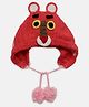 MayRa Knits Knitted Lion Crochet Designed Cap - Red