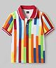 OLLINGTON ST. 100% Cotton Striped Polo T-Shirt - Multicolor