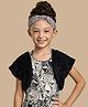 Lil' Drama Fur Cap Sleeves Solid Jacket - Black