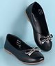 Pine Kids Ballerina With Bow Applique Slip on - Black