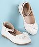 Pine Kids Ballerina With Bow Applique & Buckle Closure - White