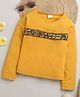 Tiny Girl Full Sleeves Sequin Embellished Tee - Mustard
