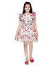 Tiny Girl Half Sleeves Floral Printed Fit & Flared Dress - Multi Colour