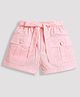 Tiny Girl Striped Shorts With Belt - Neon Orange