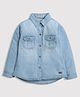 Tiny Girl Denim Full Sleeves Washed Shirt - Blue