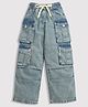Tiny Girl Denim Mild Washed Cargo - Light Blue