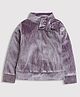 Tiny Girl Full Sleeves Abstract Foil Printed Top - Purple