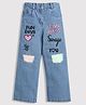 Tiny Girl Denim Fun Days Text Printed & Distressed Jeans - Light Blue