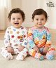 Babyhug Disney Cotton Knit Full Sleeves Footed Sleep Suits with Winnie the Pooh Graphics Pack of 2 - White