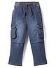Pine Kids Denim Woven Full Length Washed Jeans with Pockets  - Navy Blue