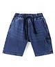 Pine Kids Woven Knee Length Solid Shorts - Blue