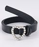 Pine Kids Belt with Heart Applique - Black