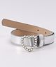 Pine Kids Belt with Heart Applique - Silver