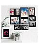 eCraftIndia Set Of 10 Black Solid Memory Wall Collage Photo Frames