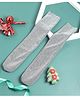 Tipy Tipy Tap Christmas Theme Shimmered Socks - Silver