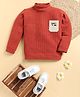 TOONYPORT Cotton Full Sleeve Solid Sweatshirt - Red