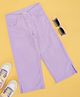Pantaloons Junior Cotton Solid Pant - Lilac